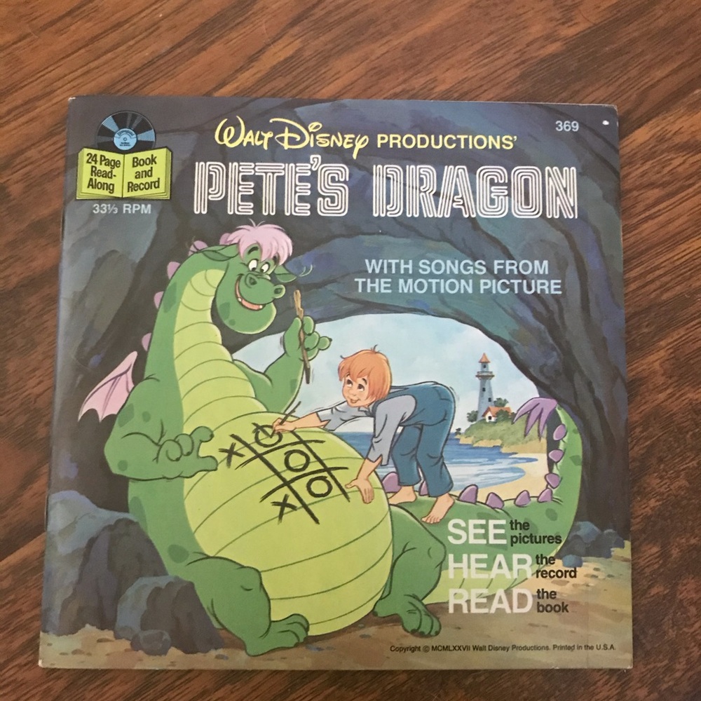 Pete’s Dragon book with read along audio record